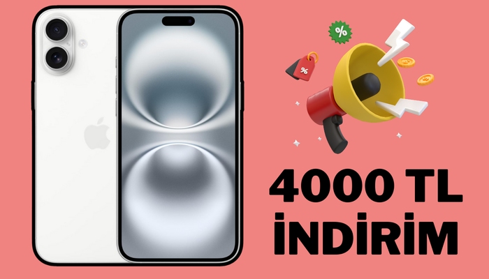 Gülen Kasım'a özel iPhone 16 Plus'ta 4000 TL indirim var