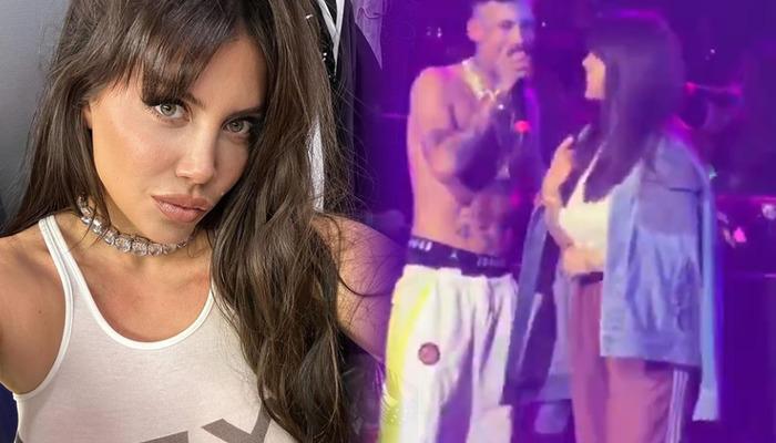 Wanda Nara L-Gante sahnesine çıktı! öpücüklere boğuldum