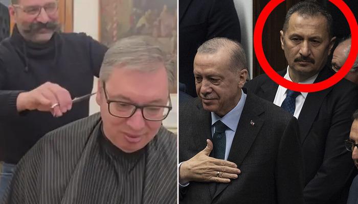 Sosyal medyada ilginç anlar gündemdeydi! Cumhurbaşkanı Serbo Vucic berberini Başkan Erdoğan'ın Koruma Direktörü Muhsin Köse ile karşılaştırdı: "Sana nasıl güvenebilirim?"