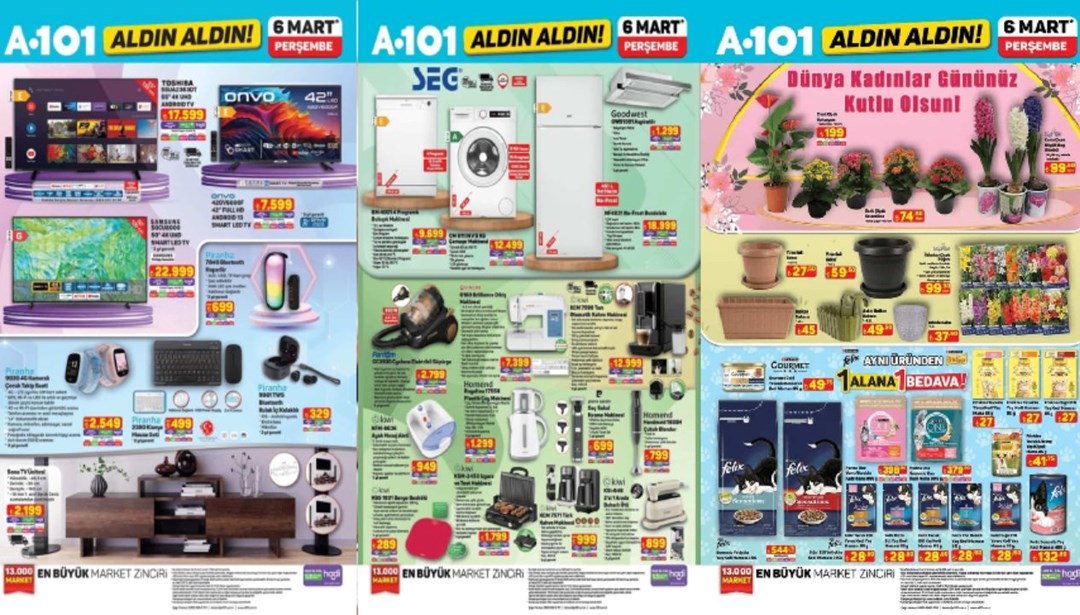 İndirimli Ürünler A101'in Raflarına Geliyor: A101 Perşembe, 6 Mart Mevcut Katalog - Son Dakika Ekonomisi Haberleri